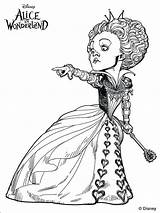 Queen Hearts Coloring Getdrawings Disney sketch template