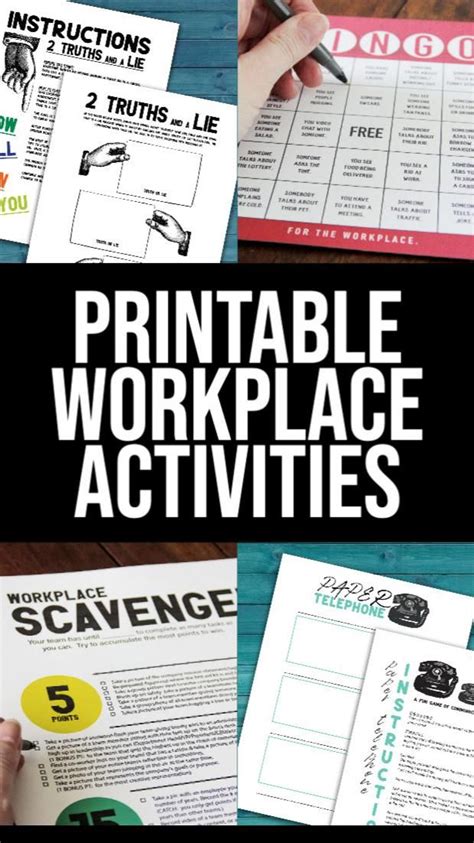 printable workplace activities artofit