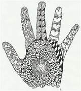 Zentangle Hand Patterns Hands Coloring Easy Doodle Zen Zentagle Designs Pages Knitting Board Henna Colouring Choose Ii Creative Drawings sketch template