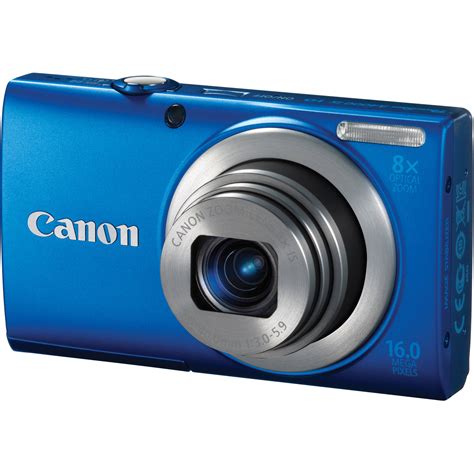 canon powershot   digital camera blue  bh