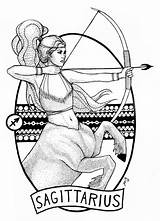 Sagittarius Deviantart Astrology Zodiac Coloring Pages Signs Adult Drawing Horoscope Choose Board sketch template