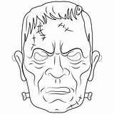 Frankenstein Maschere Zombie Maske Mostri Carnevale Maska Tegninger Supercoloring Mostro Masks Masker Kategorier sketch template