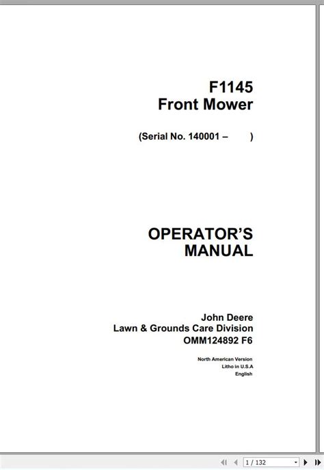 john deere front mower  sn  operators manual omm  auto repair manual forum