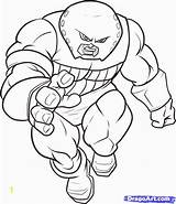 Juggernaut Coloring Pages Draw Step Marvel Characters Divyajanani sketch template