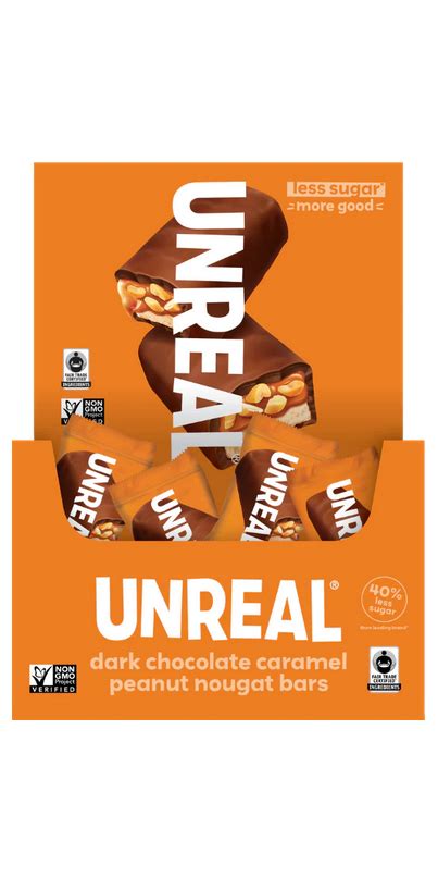 Buy Unreal Dark Chocolate Caramel Peanut Nougat Bars At Well Ca Free