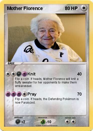 pokémon mother florence knit my pokemon card
