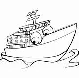 Ferry Coloring Pages Boat Drawing Printable Transportation Cartoon Drawings Kids Bus Sorrento Sheet sketch template