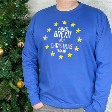 anti brexit christmas jumper  lovetree design