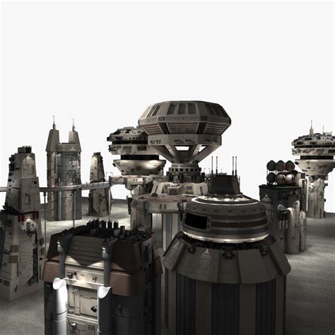 3ds max futuristic sci fi buildings