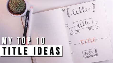 top  title ideas bullet journal  youtube