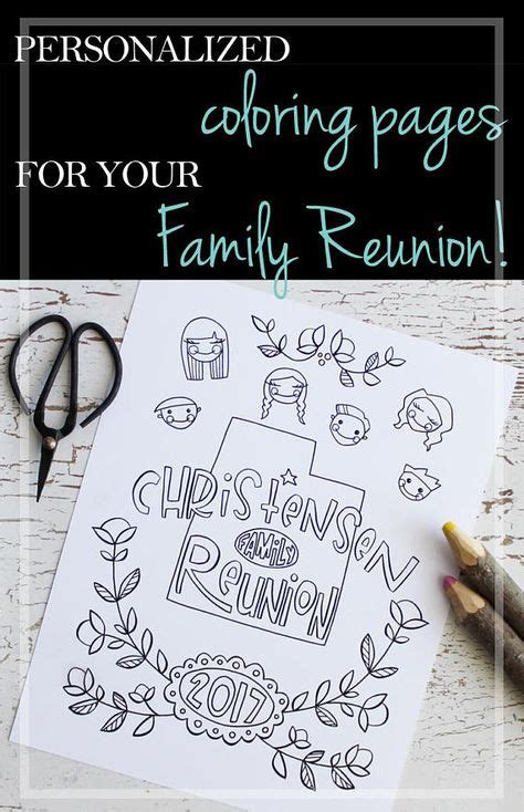 awesome  unique family reunion idea print personalized coloring