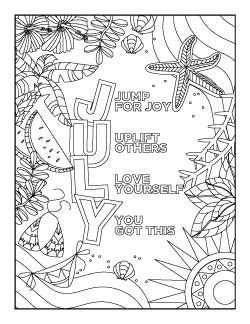 july coloring pages  adults  artisan life