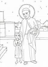 Vincent Paul St Coloring Saints Kids Saint Pages Francis Assisi Catholic Sepia Cross Children Fanart Central Colouring Simple Easy Popular sketch template