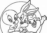 Coloring Pages Cartoon Tweety Tunes Looney Warner Bros Kids Baby Getdrawings sketch template