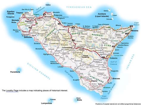 Sta Bene Sicily Travel Palermo Sicily Agrigento Lipari Italy Map