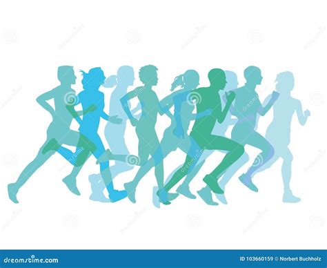 group of runners stock vector illustration of icon 103660159