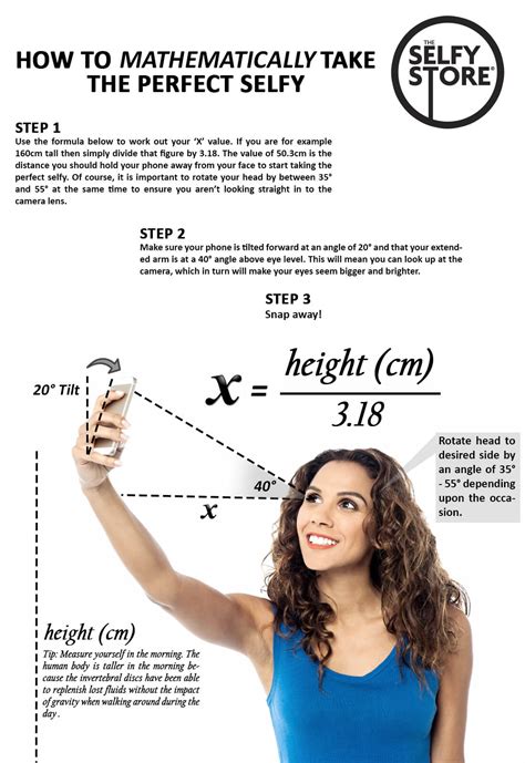 How To Mathematically Take The Perfect Selfie [infographic]