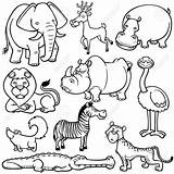 Animals Wild Coloring Printable Pages Animales Colorear Para Salvajes Colouring Animal Dibujos Animados Zoo Imprimir Dibujo Color Animalitos Guardado Desde sketch template