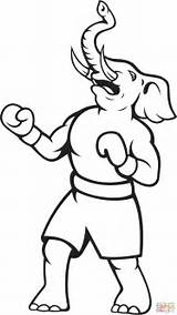 Coloring Republican Boxer Pages Elephant sketch template
