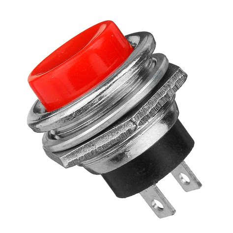 10pcs 3a 125v Momentary Push Button Switch Off On Horn Red Plastic Dr