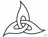 Triquetra Coloring Knot Pages Printable Drawing sketch template