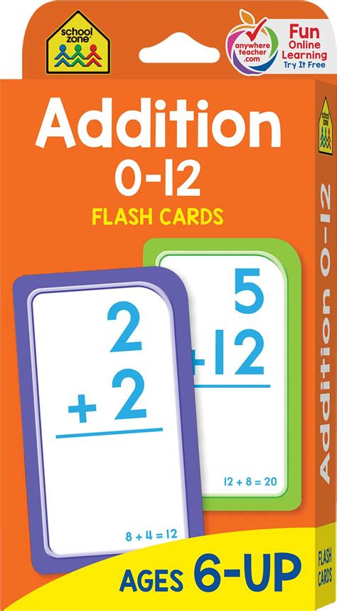 addition flash cards math flash cards  school zone raff  friends
