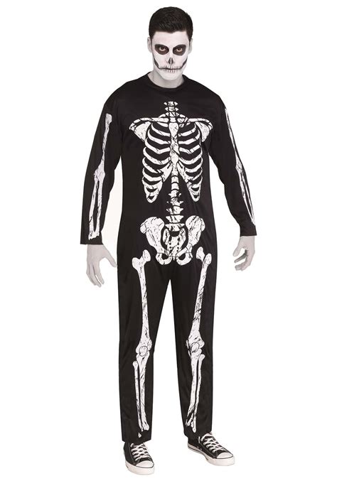 size scary skeleton costume