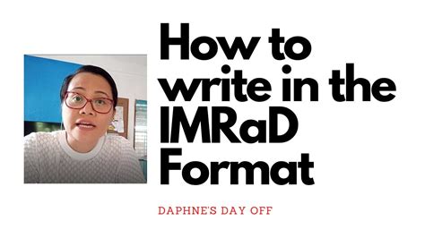 imrad format     write  research report youtube
