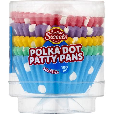 Dollar Sweets Polka Dot Patty Pans Assorted 100 Pack Woolworths