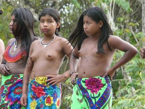 embera tribes girl bathing cumception