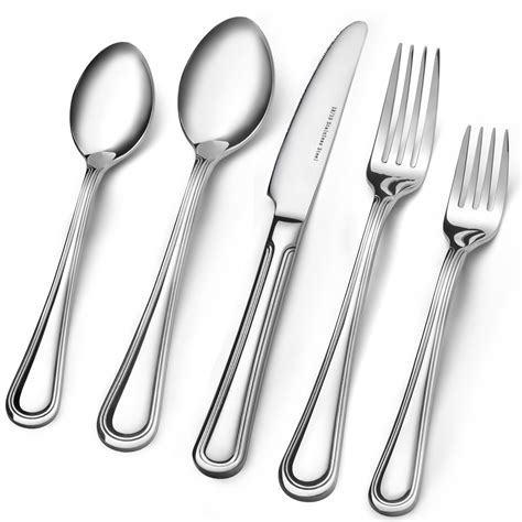 piece  stainless steel flatware sets extra thick heay duty