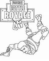 Fortnite Coloring Battle Print Royale Pages Topcoloringpages Printable Parachuting Logo Character sketch template