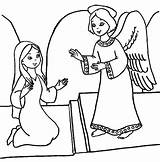 Annunciation Coloring Mary Pages Color Getdrawings Printable sketch template