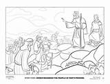 Sunday Kids Coloring Moses God Worship July Promise sketch template