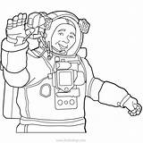 Astronaut Goodbye sketch template