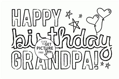 happy birthday grandpa  colour clip art library