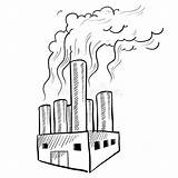 Factory Inquinamento Fabbrica Abbozzo Polluting источник sketch template