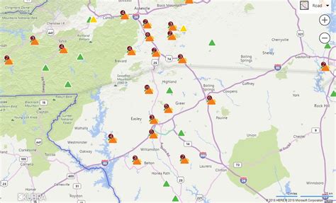duke energy nc power outage map  states map