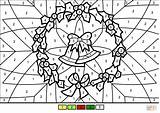 Christmas Number Coloring Color Wreath Pages Printable Supercoloring Puzzle Worksheets Search Holidays Paper Categories sketch template