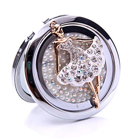 luxury pocket mirror mini hand mirror compact pretty girl sex products stainless frame cosmetic