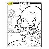 Coloring Trolls Pages Poppy Crayola sketch template