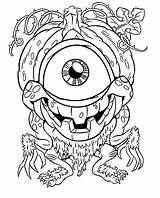 Monster Coloring Demon Pages Colouring Colorare Printable Books sketch template
