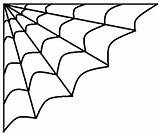 Clipart Cobweb Clip Spider Library Halloween Web sketch template