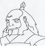 Iroh Uncle Airbender sketch template