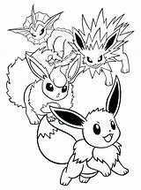Pokemon Coloring Pages Umbreon Eevee Evolutions Printable Color Print Getcolorings sketch template
