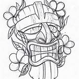 Tiki Tattoo Hawaiian Coloring Mask Pages Warrior Drawing Tattoos Head Drawings Flash Designs Party Maori Langdale Victoria Getdrawings Tribal Google sketch template