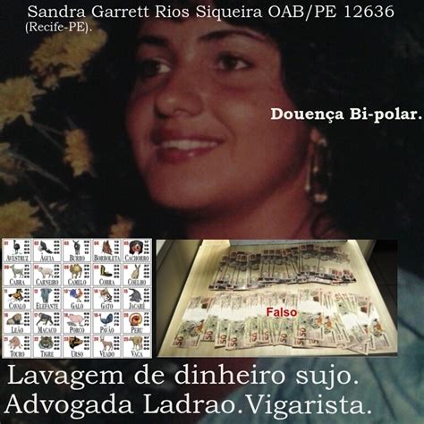 Sandra Garrett Rios Siqueira Oab Pe 12636 Traficante De Dinheiro