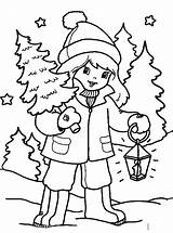 Colorat Craciun Copii Navidad Planse P14 Desene Colorear Nena sketch template