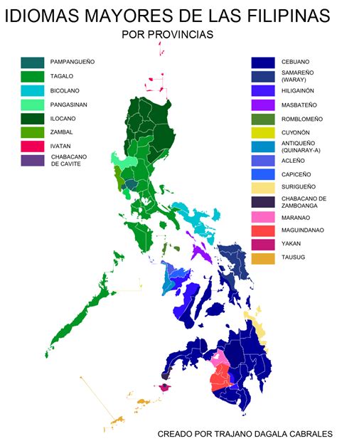 linguistic map   philippines spanish  trajanocabrales