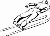 Ski Jumping Coloring Pages Template Drawing Printable sketch template